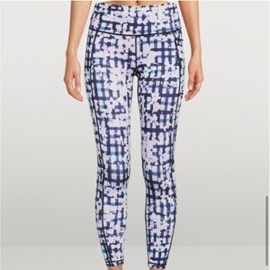 Sweaty Betty Super Sculpt 7/8 Workout Leggings in Flower Check Print